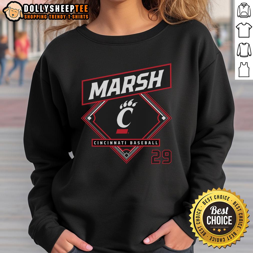 Premium Carson Marsh Cincinnati Bearcats Baseball T-Shirt - Image 5