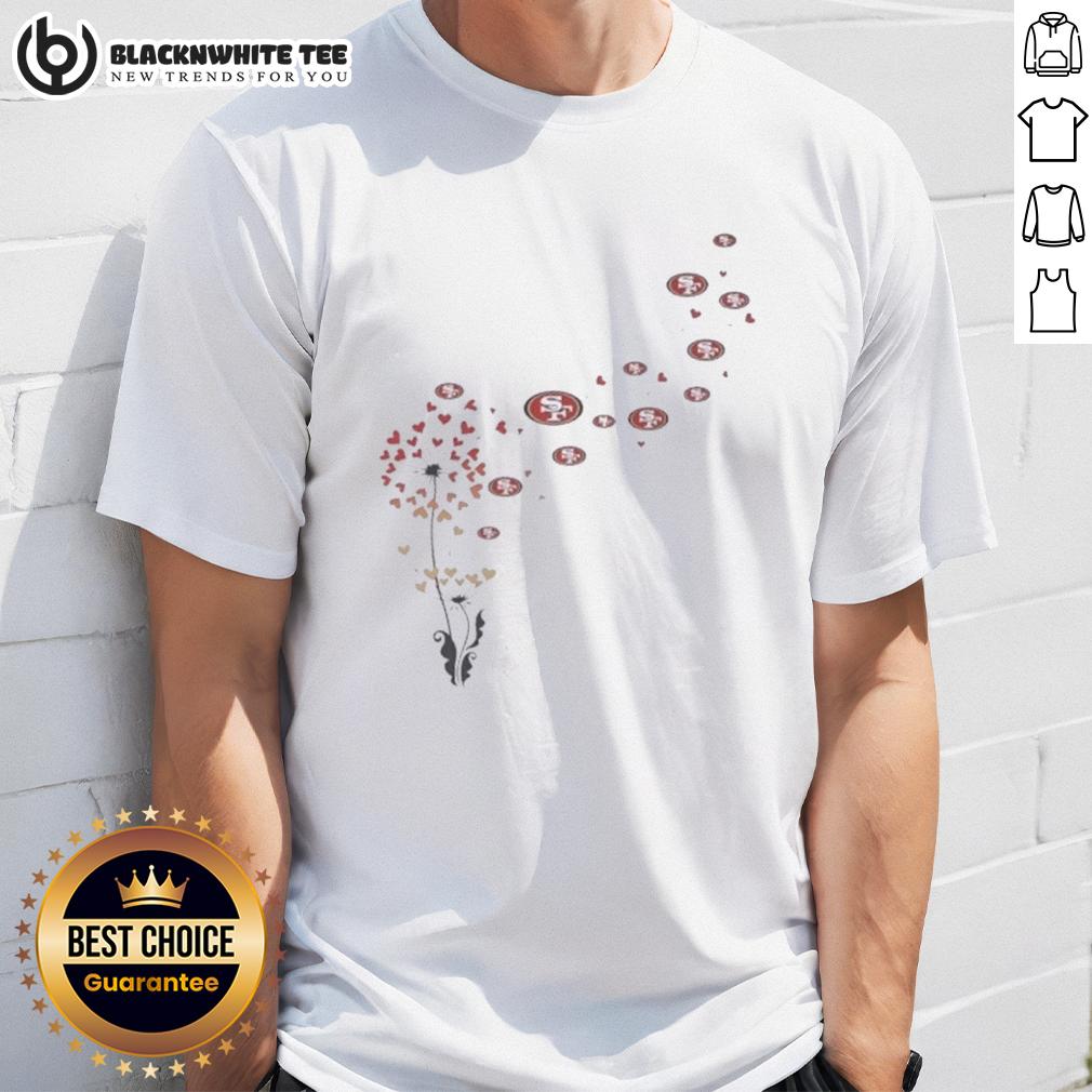Top Dandelion Flower San Francisco 49ers Football Logo T-Shirt