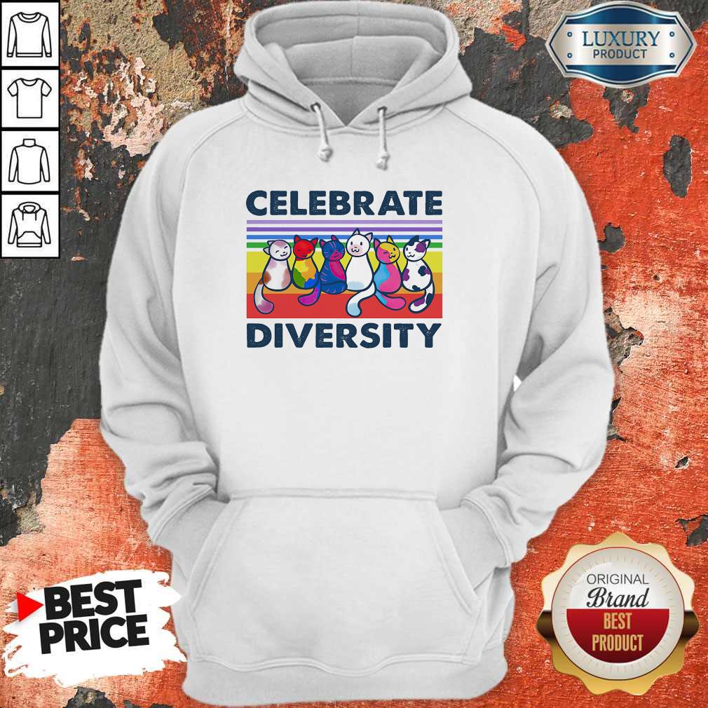 Awesome Cats Celebrate Diversity Vintage Shirt - Image 5