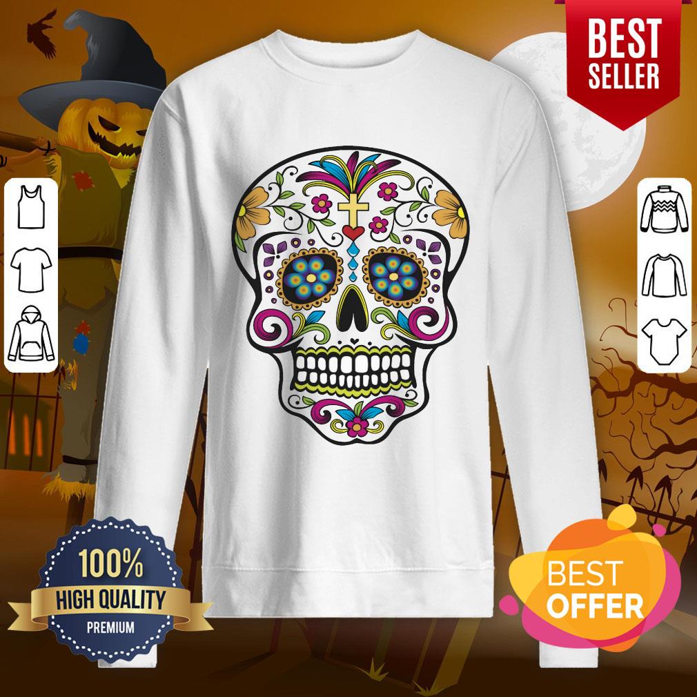 Sugar Skull Dia De Los Muertos Day Of The Dead Shirt - Image 4