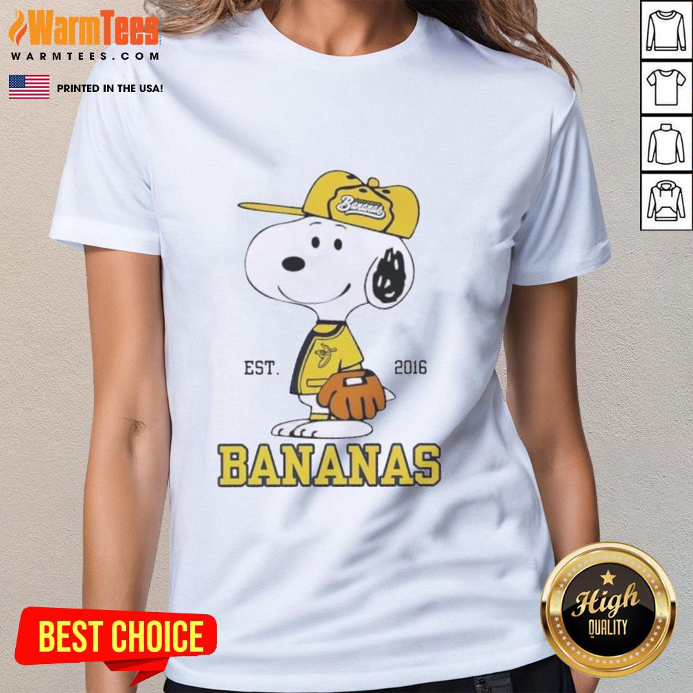 Good Peanuts Snoopy X Savannah Bananas Est 2016 T-Shirt - Image 3