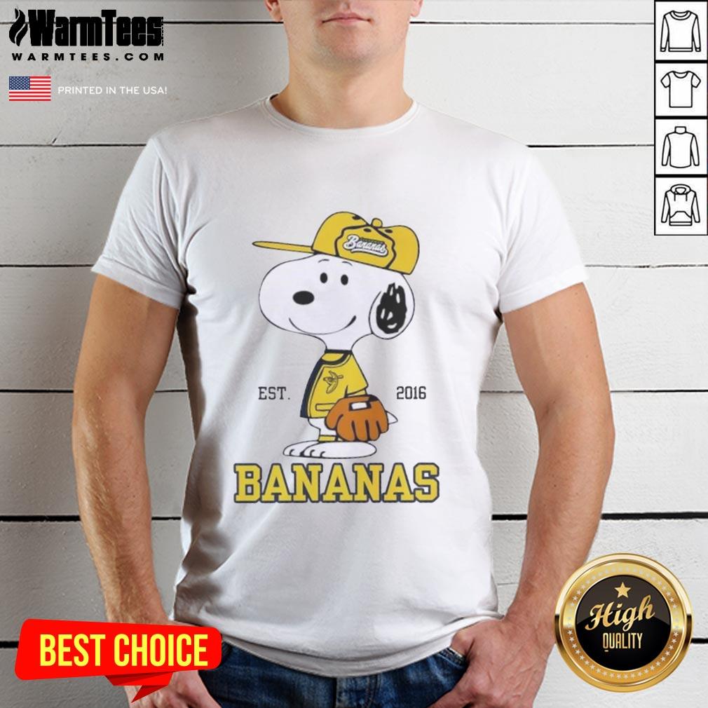 Good Peanuts Snoopy X Savannah Bananas Est 2016 T-Shirt