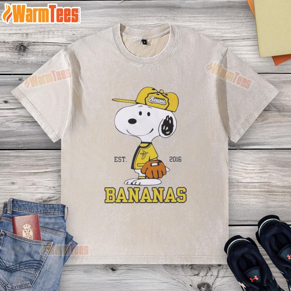 Good Peanuts Snoopy X Savannah Bananas Est 2016 T-Shirt - Image 6