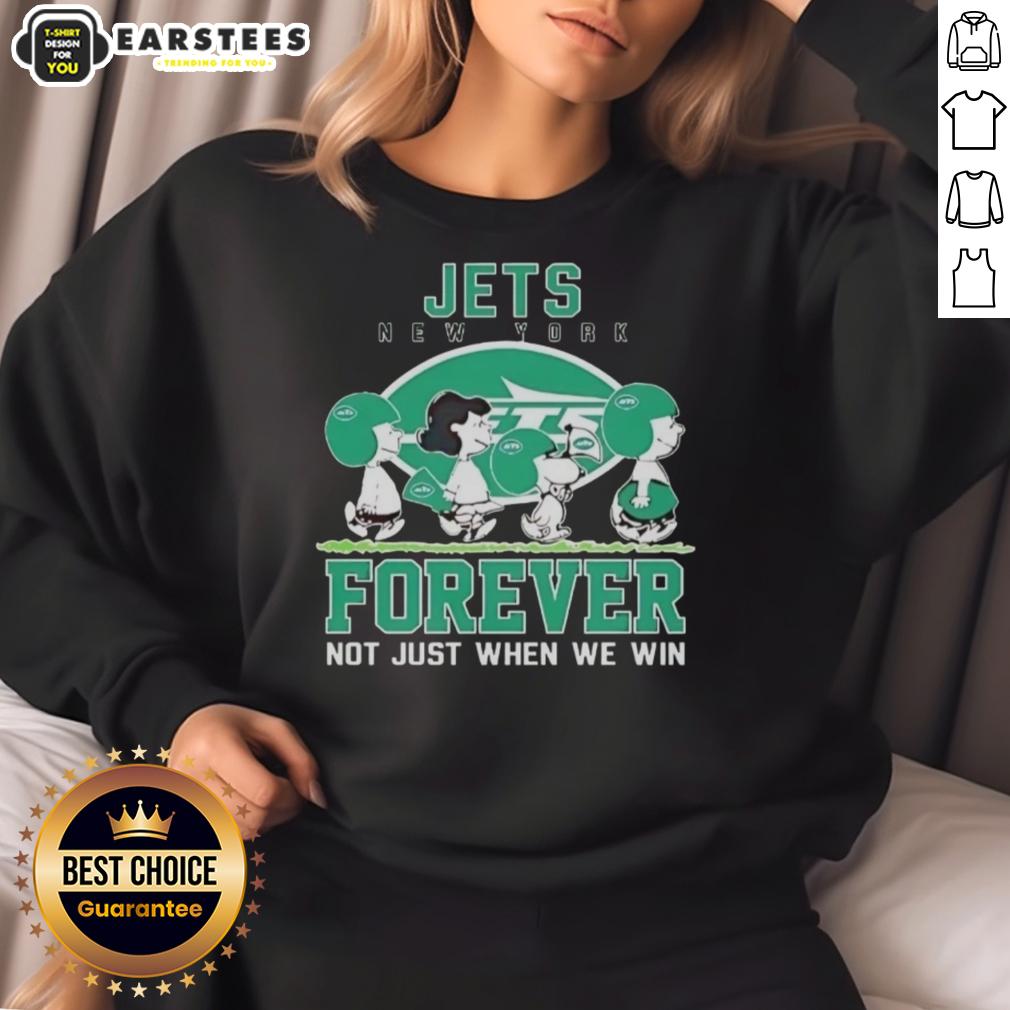Awesome Snoopy And Charlie Brown New York Jets Forever Not Just When We Win T-Shirt - Image 5