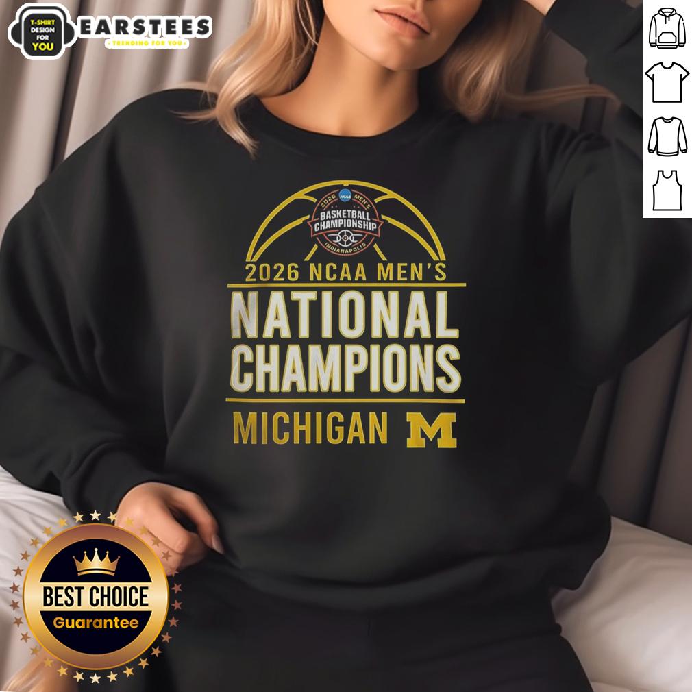 Official 2026 NCAA Men's Basketball National Champions Michigan Wolverines T-Shirt - Image 4