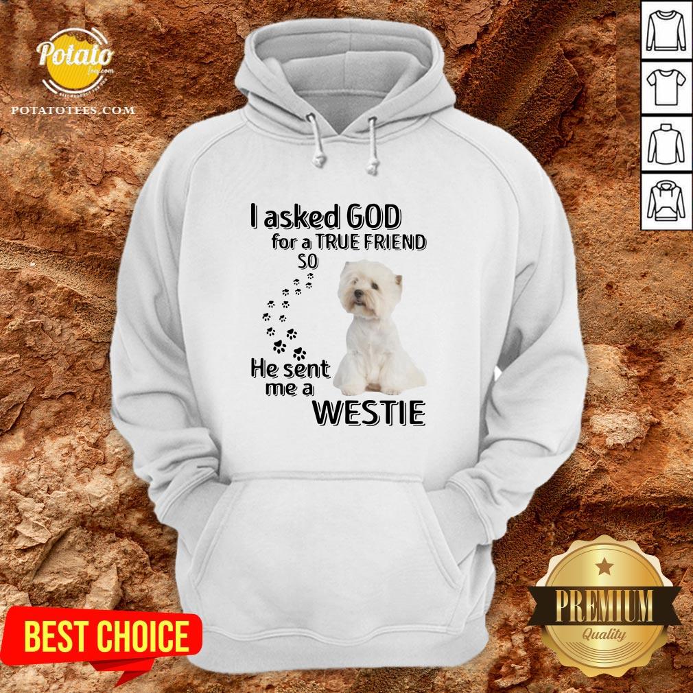 Love I Asked God For A True Friend So He Sent Me A Westie Shirt - Image 5