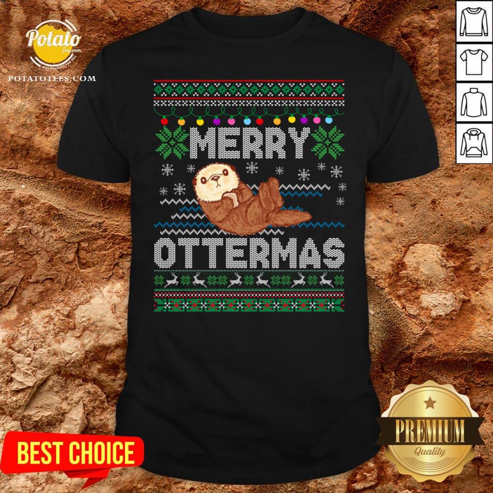 Love Merry Ottermas Ugly Christmas Shirt