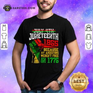 Nice Juneteenth 1865 Were Not Free In 1776 Shirt