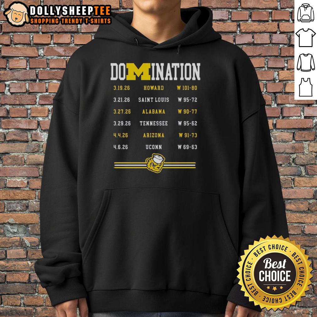 Top Michigan Wolverines Men's Basketball Champions 2025 - 2026 Domiation T-Shirt - Image 2