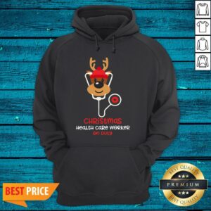 Alternative view of Delicate Christmas Health Care Worker On Duty Reindeer Nurse Funny Shirt