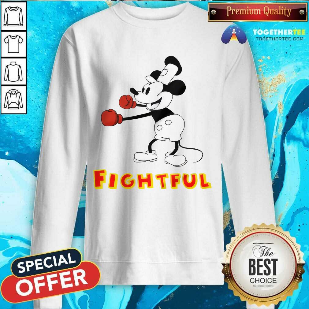 Steamboat Willie Mickey Boxing Fightful T-shirt - Image 5
