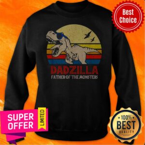 Alternative view of Nice Dadzilla Father Of The Monsters Vintage Shirt