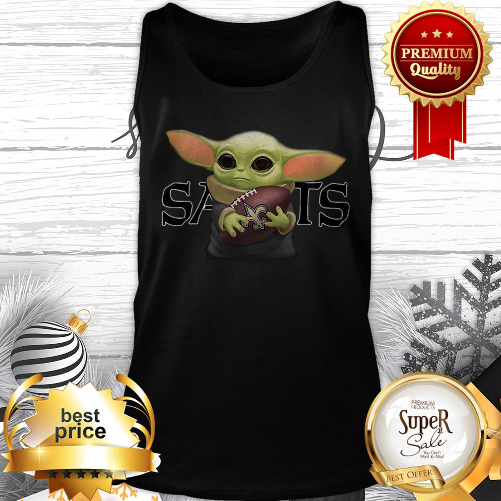 Official Baby Yoda Hug Saints New Orleans Shirt - Image 3