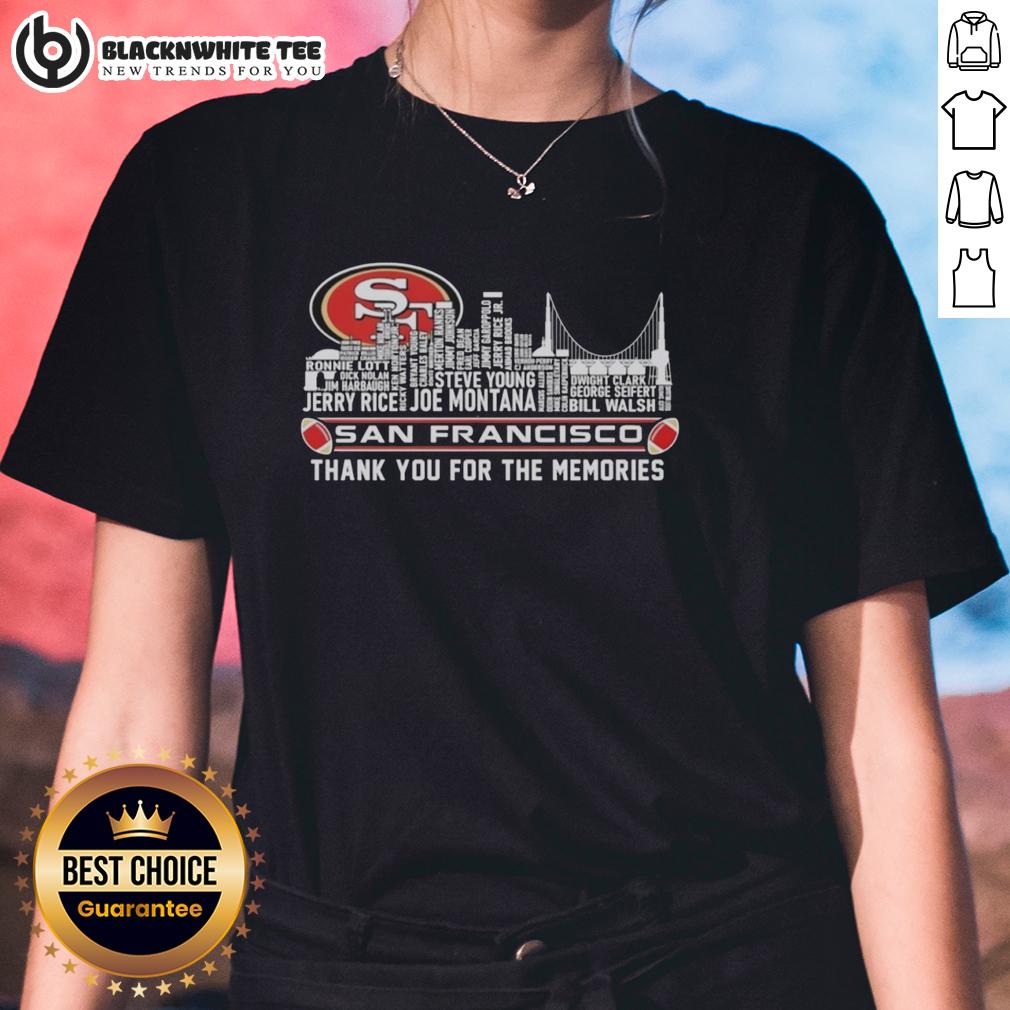 Good San Francisco 49ers Thank You For The Memories City Skyline T-Shirt - Image 3