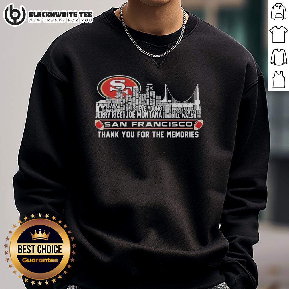 Good San Francisco 49ers Thank You For The Memories City Skyline T-Shirt - Image 5