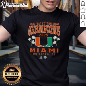 Hot Miami Hurricanes 2025 CFP Goodyear Cotton Bowl Champions Hometown Pride T-Shirt