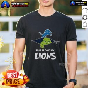 Nice Grinch Zipper I Hate People But I Love My Detroit Lions Football Christmas T-Shirt