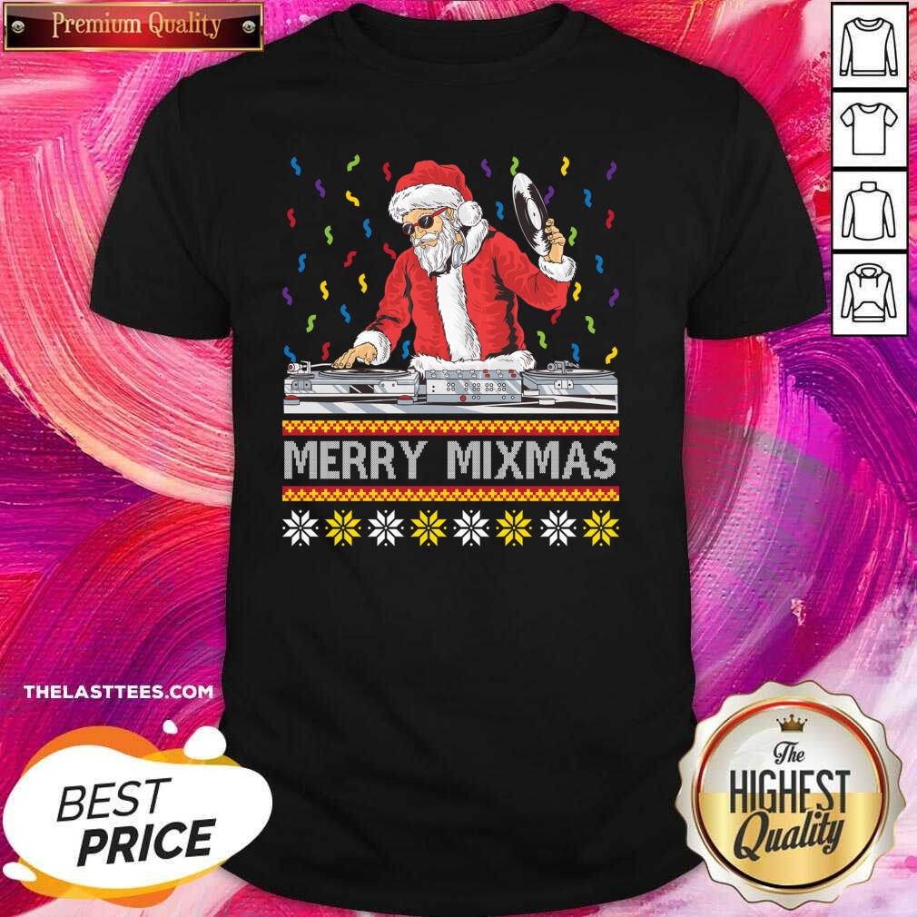 Cute Santa Claus Music Merry Mimas Ugly Christmas Shirt