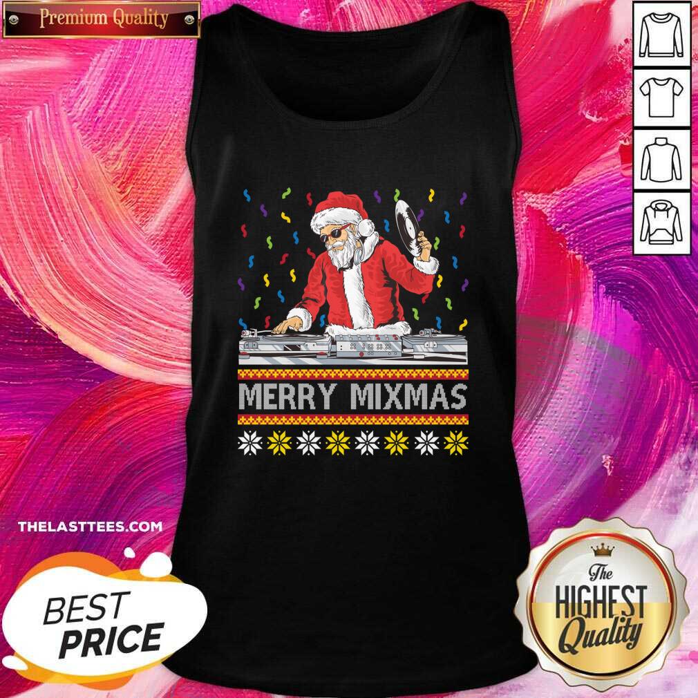 Cute Santa Claus Music Merry Mimas Ugly Christmas Shirt - Image 3