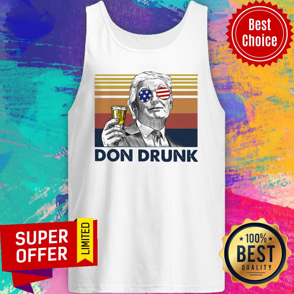 Nice Donald Trump Don Drunk Drink Beer The 4th 4th Of July Vintage Shirt - Image 2