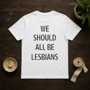 Top We Should All Be Lesbians Quote Shirt