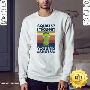 Alternative view of Love Squat I Thought You Said Shots Lemonade Weight Lighting Vintage Shirt