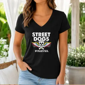 Alternative view of Original Street Dogs Forever Skull And Crossbones Shirt