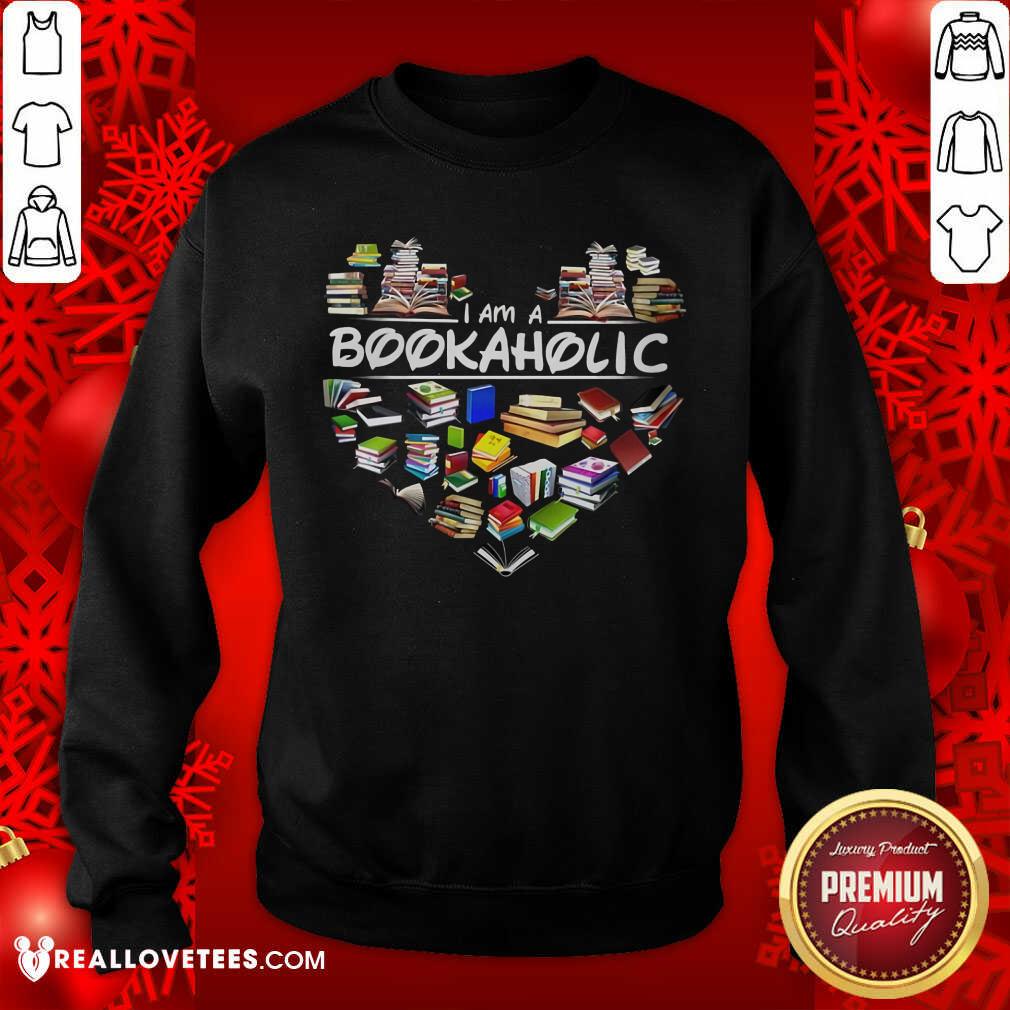 I Am A Bookaholic Heart Shirt - Image 5
