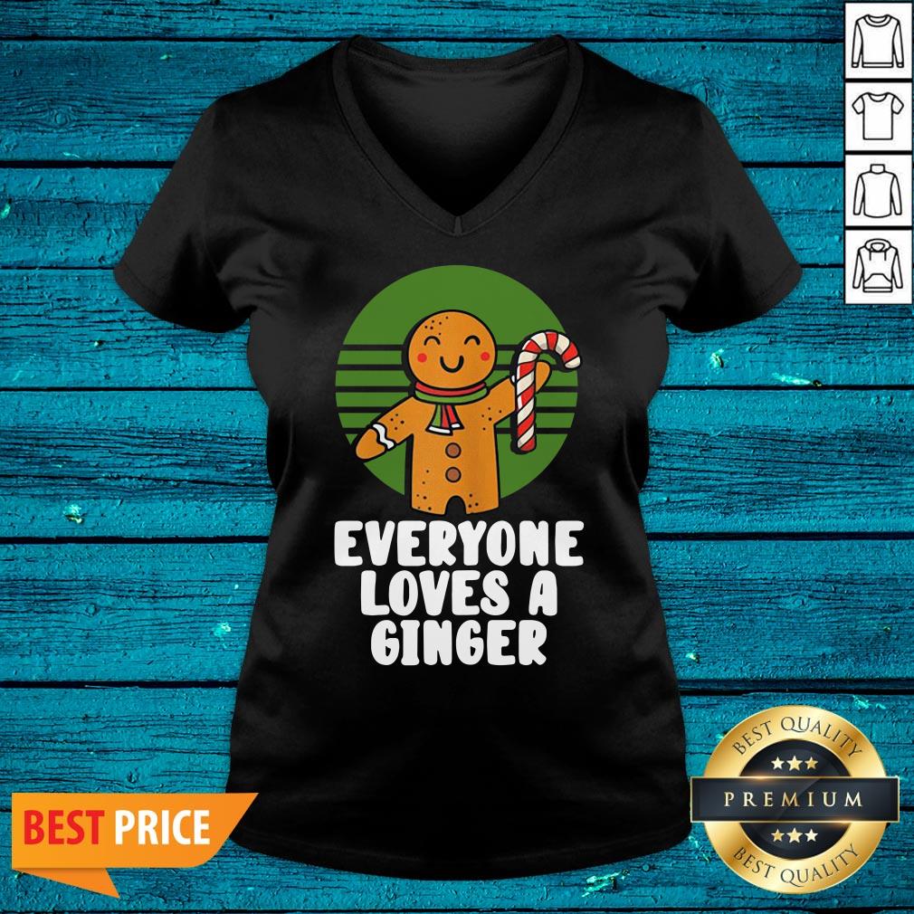 Lovely Everyone Loves A Ginger Christmas Gingerbread Man Cookie Shirt - Image 4