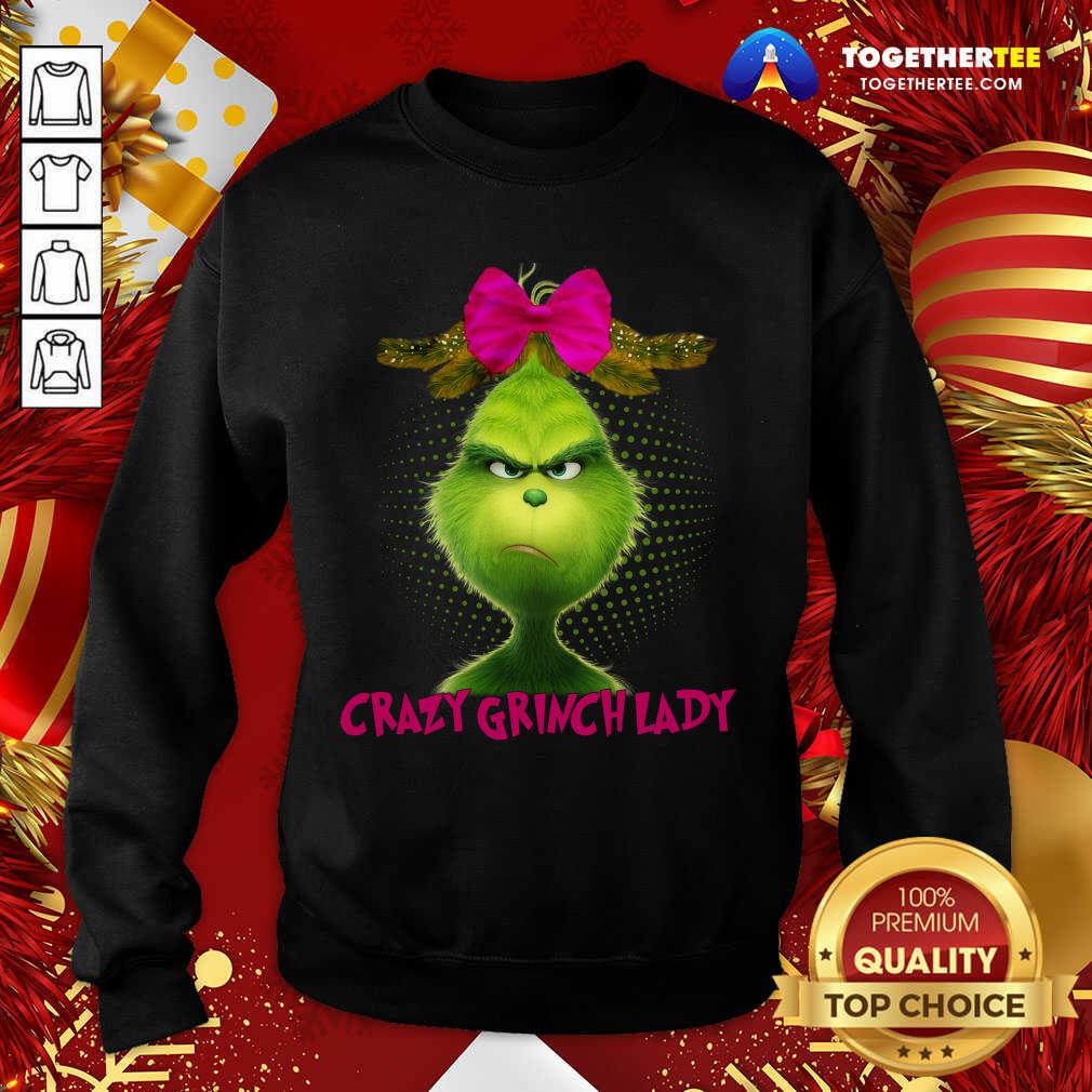 Original Crazy Grinch Lady Shirt - Image 4