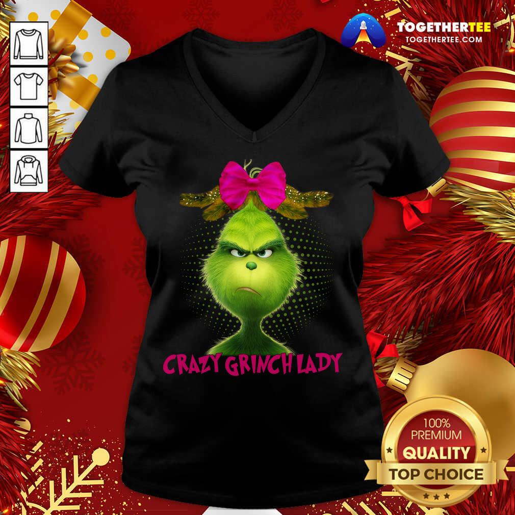 Original Crazy Grinch Lady Shirt - Image 2