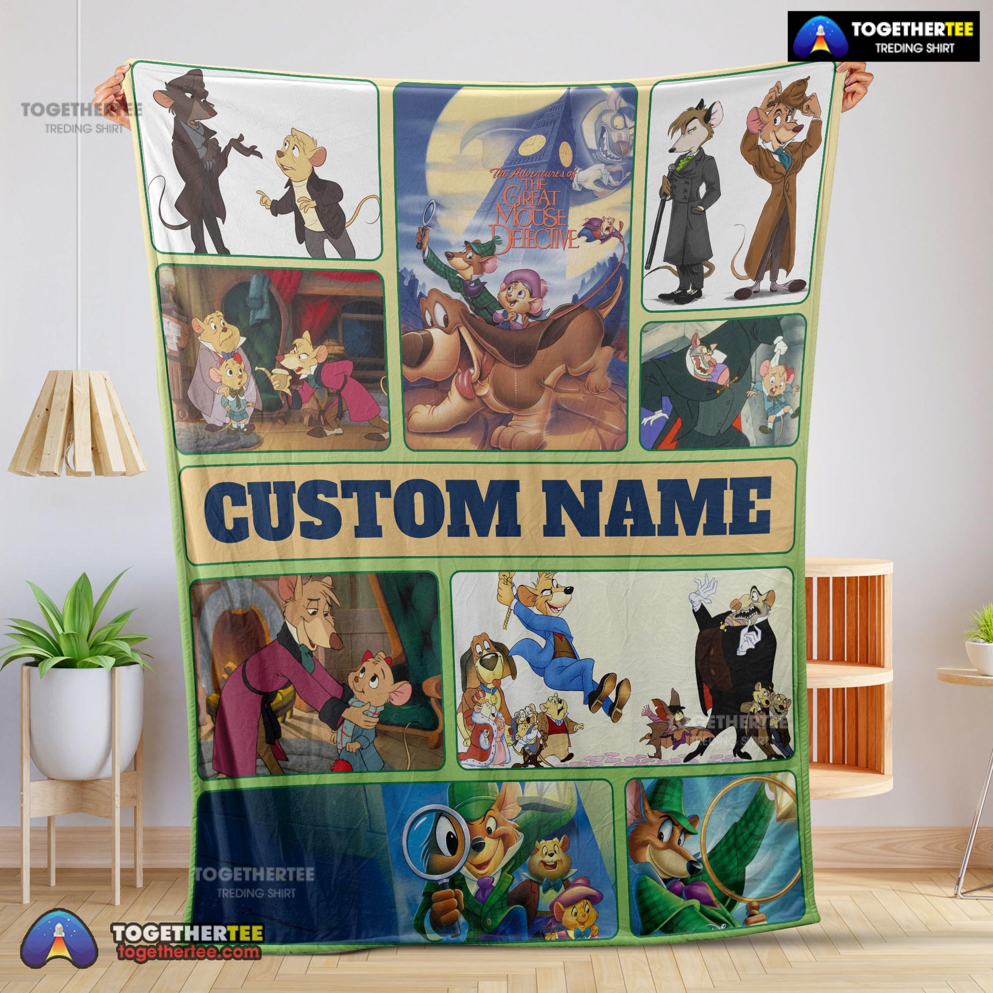 Official Disney Cartoon Personalized Great Mouse Detective Blanket Fleece Customized Blanket