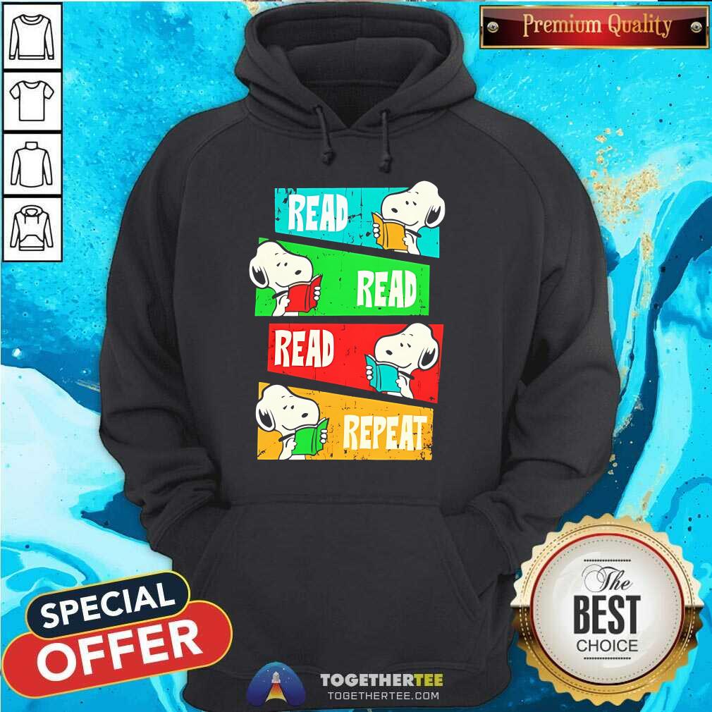 Top Snoopy Read Read Read Repeat T-Shirt - Image 5