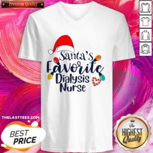 Alternative view of Happy Santa’s Favorite Dialysis Nurse Christmas Shirt