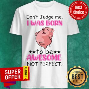 Don't Judge Me I Was Born To Be Awesome Not Perfect Pig Shirt