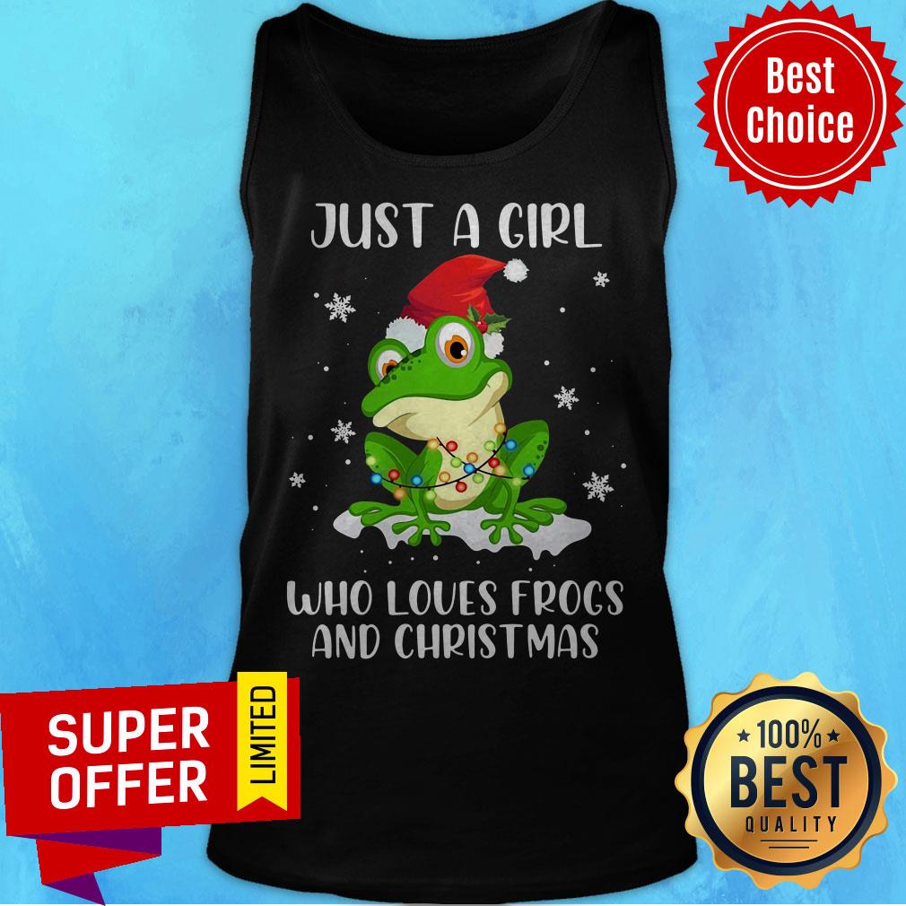 Nice Just A Girl Who Loves Frogs And Christmas Shirt - Image 4