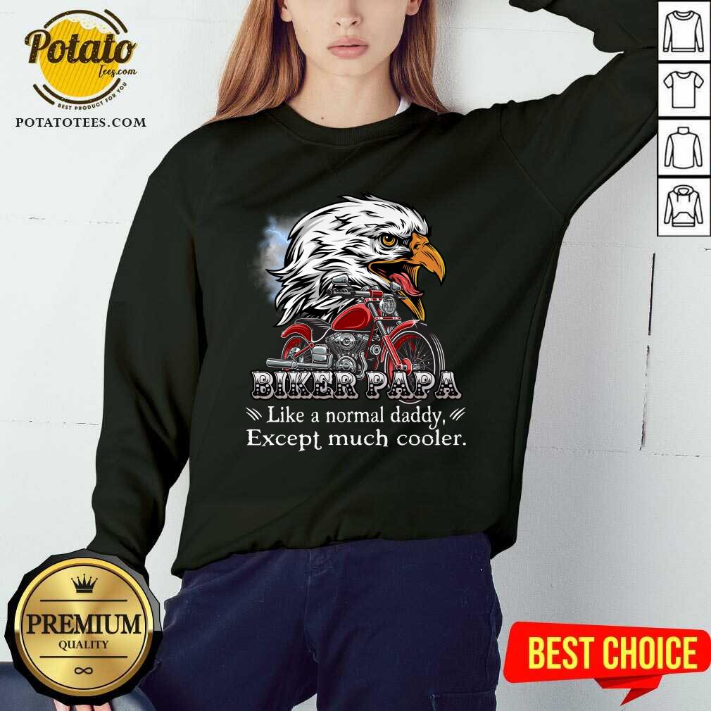 Eagle Biker Papa Except Much Cooler Shirt - Image 3
