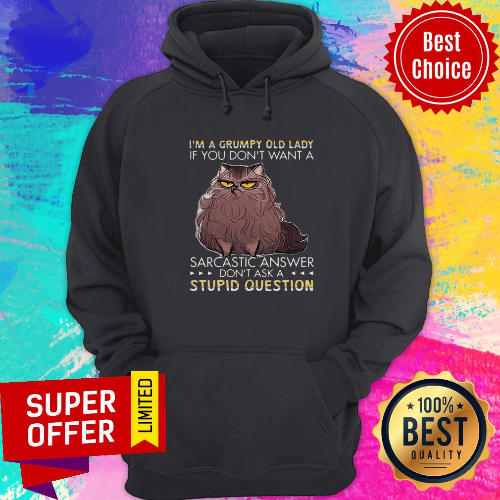 Grumpy Cat I’m A Grumpy Old Lady Don’t Ask A Stupid Question Shirt - Image 5