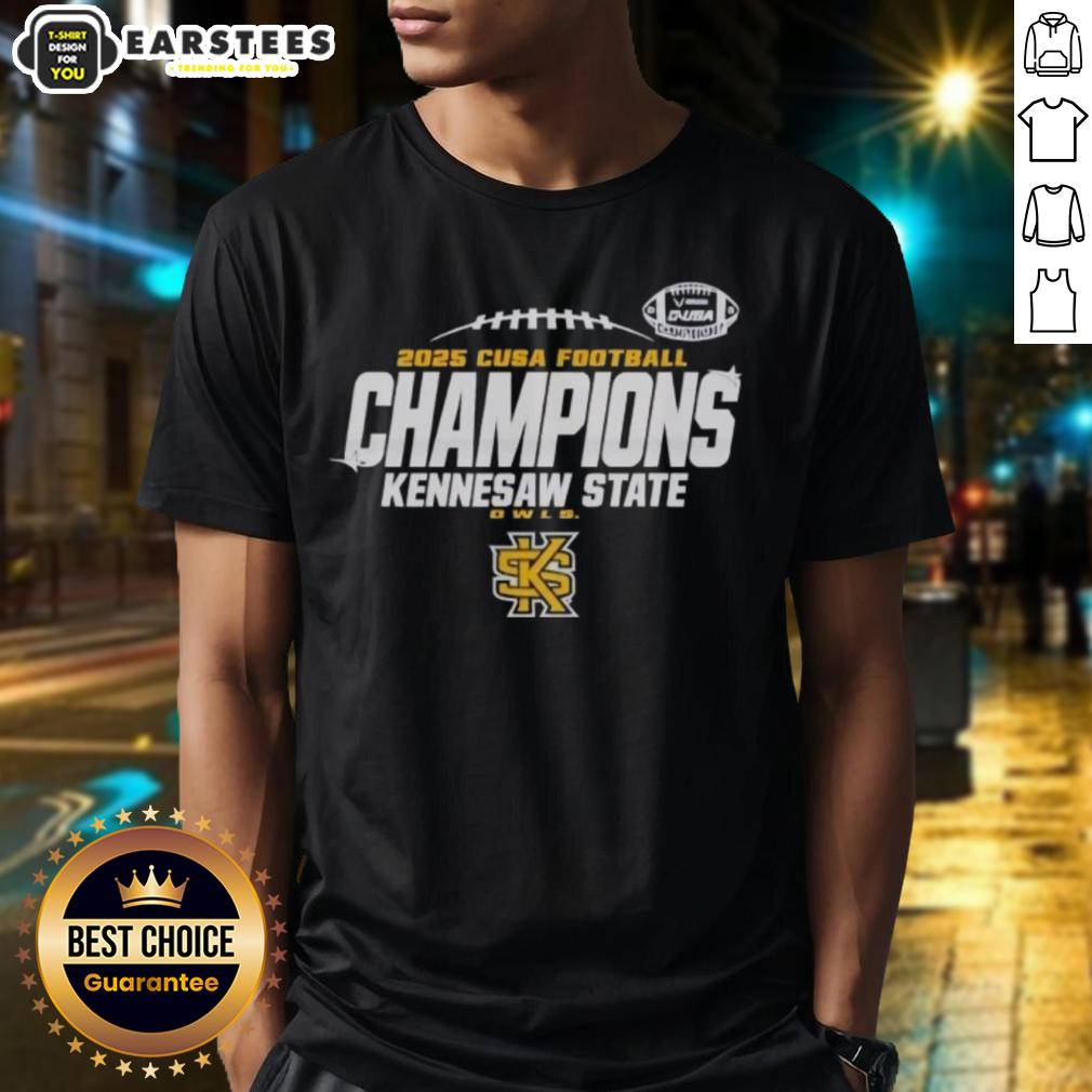 Good Kennesaw State Owls C-USA Champs 2025 Football Locker Room T-Shirt