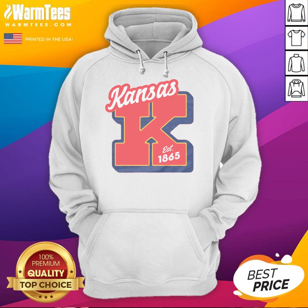 Official Kansas Est 1865 Heather Red T-Shirt - Image 2