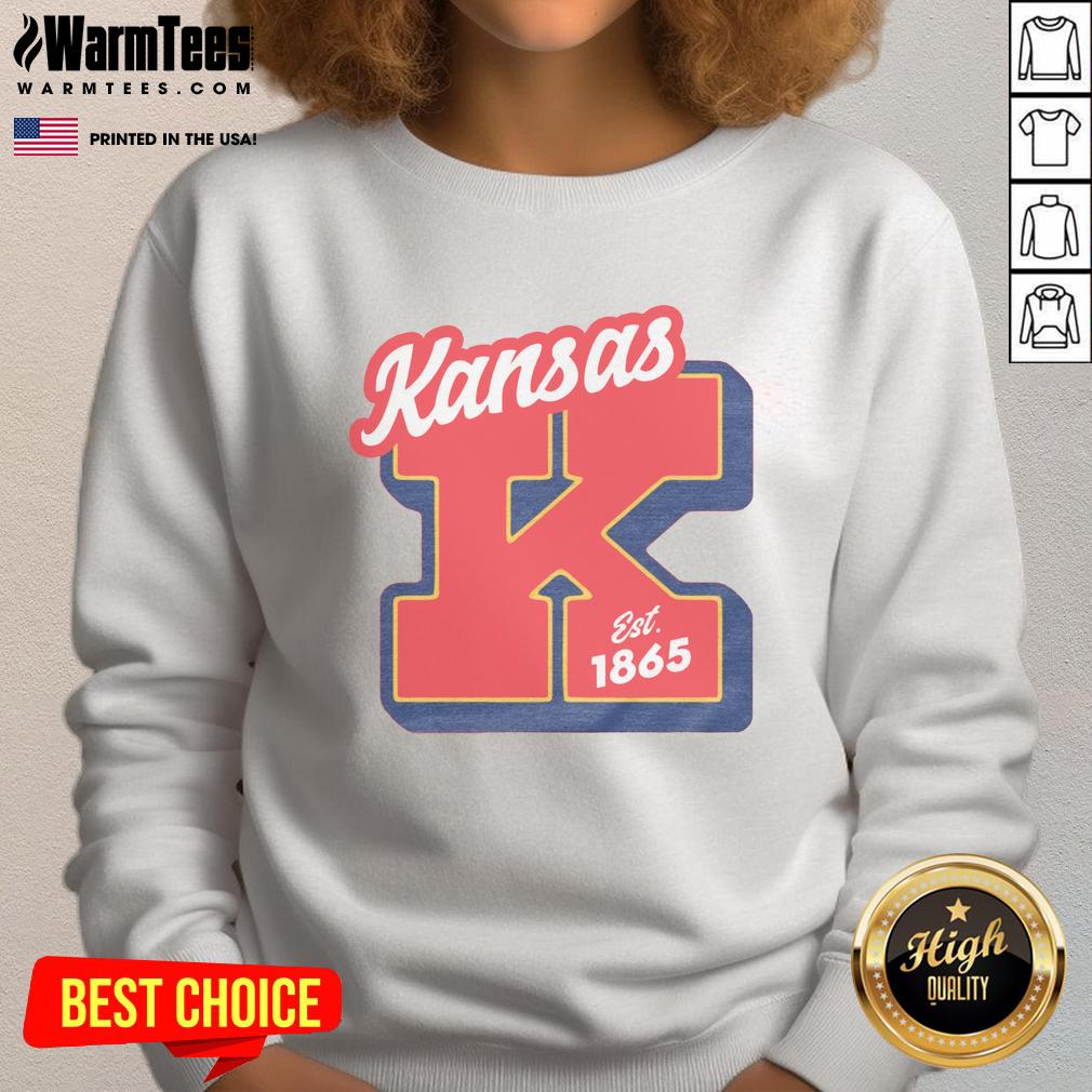 Official Kansas Est 1865 Heather Red T-Shirt - Image 5