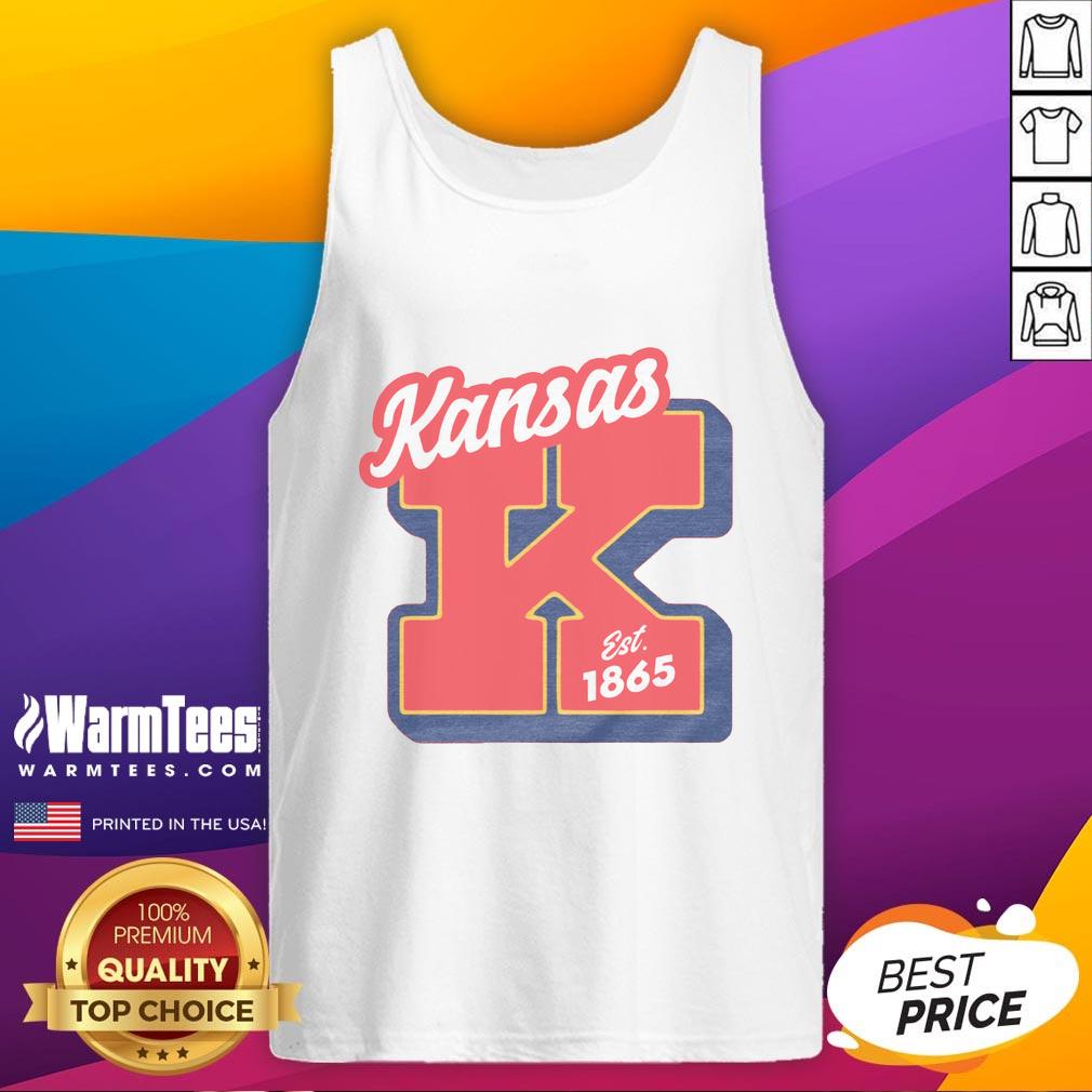 Official Kansas Est 1865 Heather Red T-Shirt - Image 4