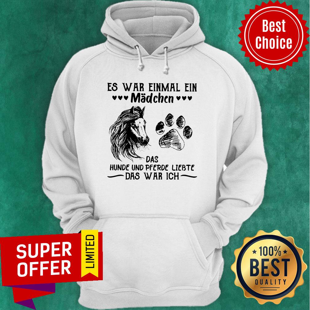 Horse And Paw Dog Es War Einmal Ein Madchen Das Hunde Und Pferde Liebte Shirt - Image 2