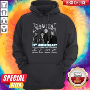 Alternative view of Premium Metallica 39th Anniversary 1981 2020 Signatures Shirt