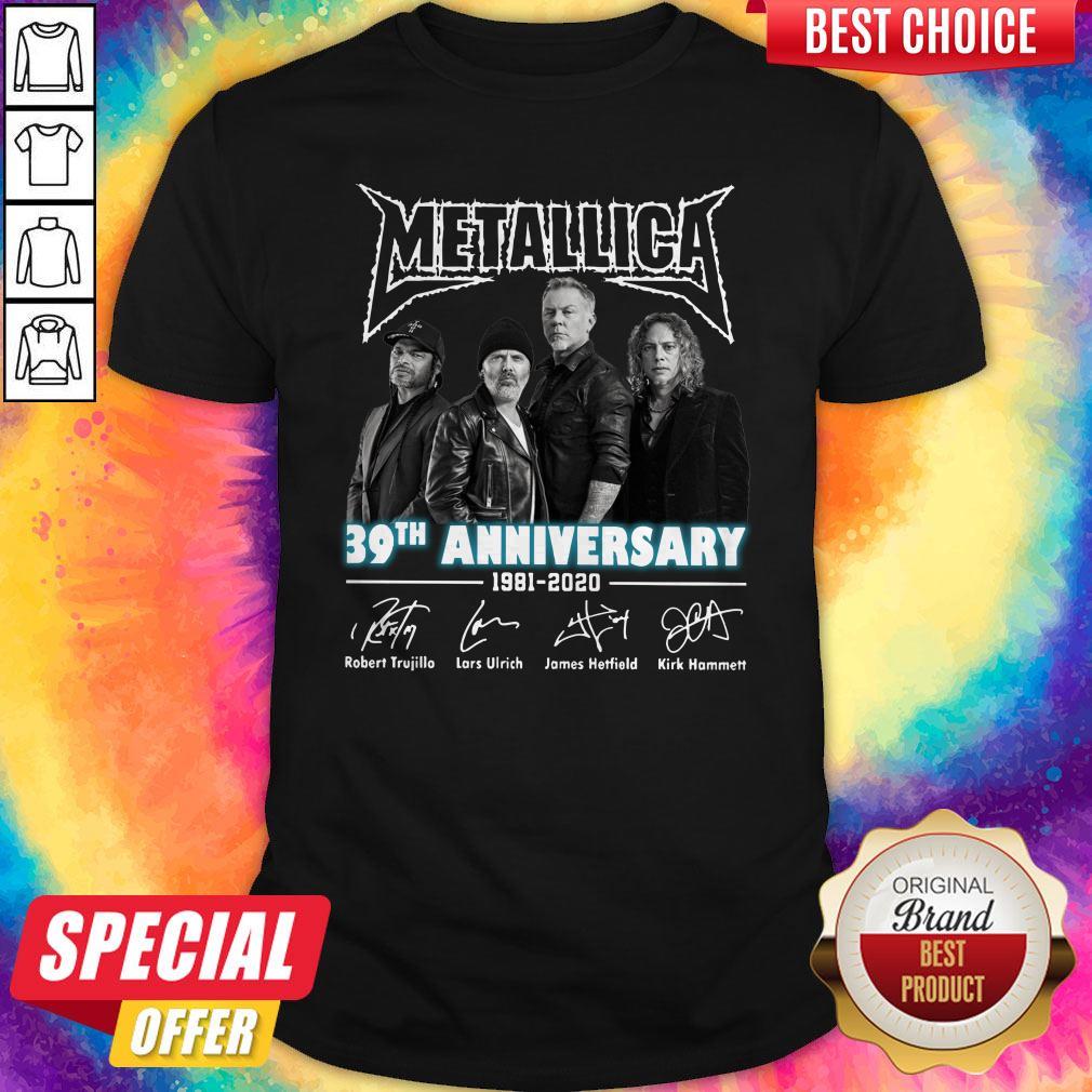 Premium Metallica 39th Anniversary 1981 2020 Signatures Shirt