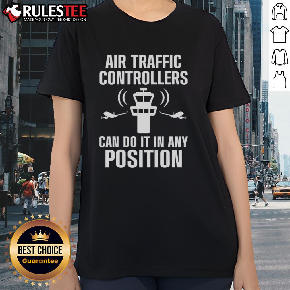 Official Air Traffic Controller Any Position Atc Flight Control T-Shirt - Image 3
