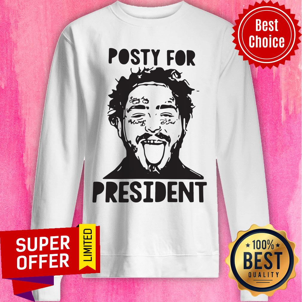 Funny Post Malone Tattoos Posty For President Shirt - Image 4