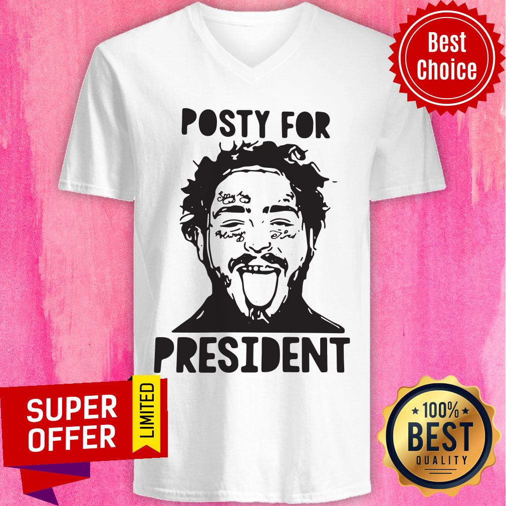 Funny Post Malone Tattoos Posty For President Shirt - Image 2