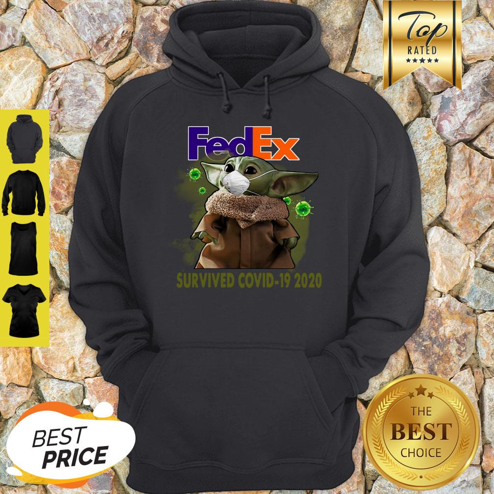Official Baby Yoda Fedex Survived Covid 19 2020 Shirt - Image 2