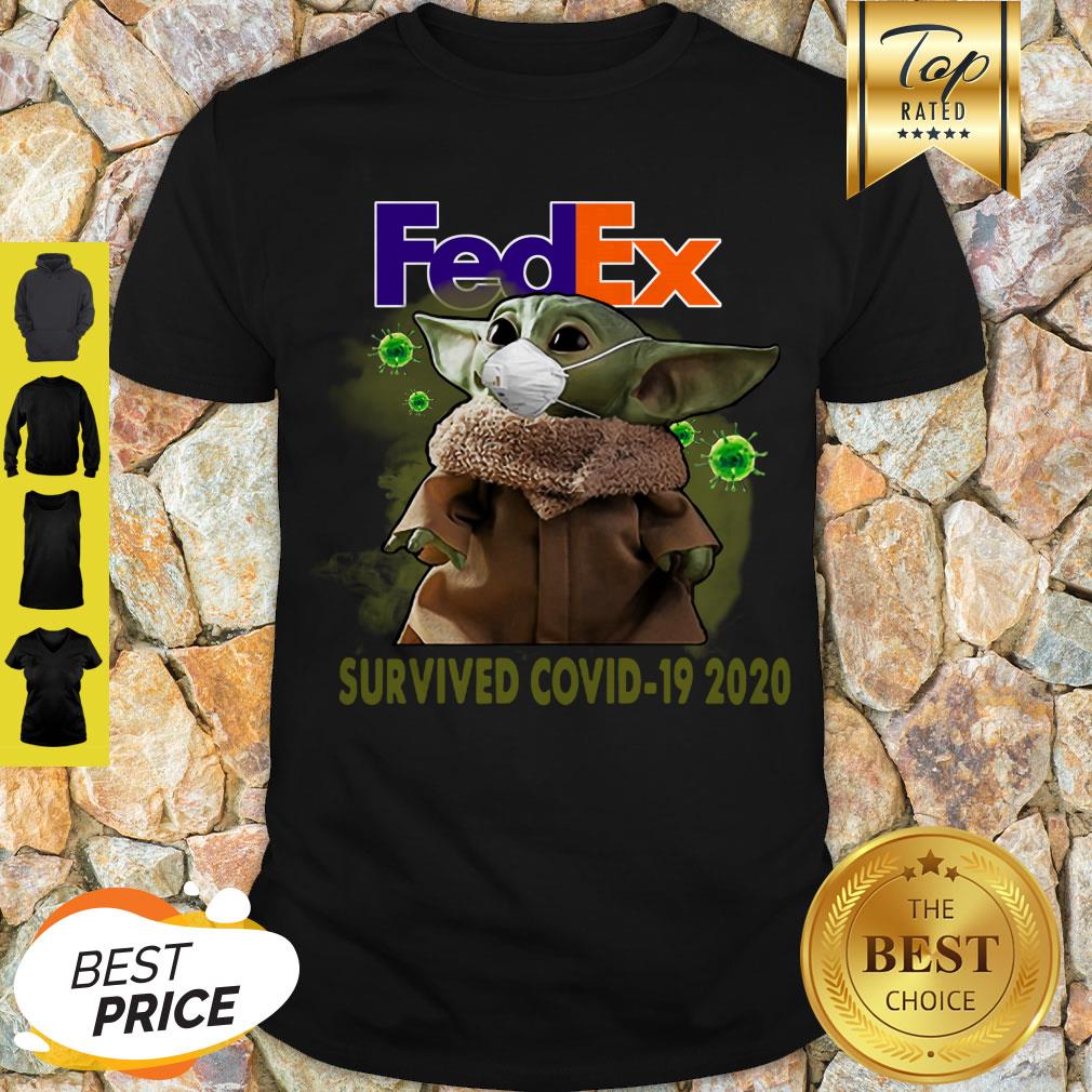 Official Baby Yoda Fedex Survived Covid 19 2020 Shirt